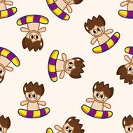 Water Sports cartoon seamless pattern background N35