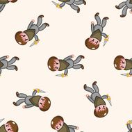 thief cartoon seamless pattern background N33