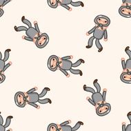 thief cartoon seamless pattern background N36
