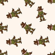 thief cartoon seamless pattern background N39