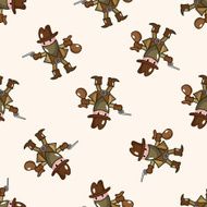 thief cartoon seamless pattern background N40