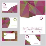 cards with a triangular pattern