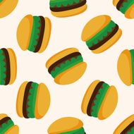 fast foods hamburger cartoon seamless pattern background