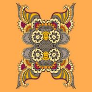 Mehndy flowers card N10