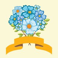 Bouquet of blue flowers