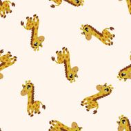 animal giraffe cartoon seamless pattern background N2