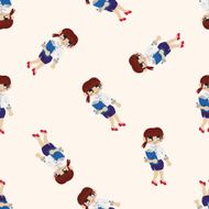 Office workers cartoon seamless pattern background N85