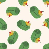 decorating cake cartoon seamless pattern background N38