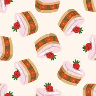 decorating cake cartoon seamless pattern background N43