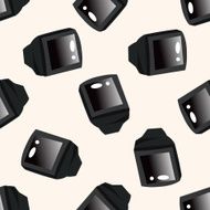 Home appliances theme tv cartoon seamless pattern background N7