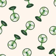 Home appliances theme ectric fan cartoon seamless pattern background N7