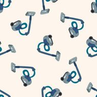 Home appliances theme vacuum cleaner cartoon seamless pattern background N5