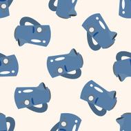 Home appliances theme ectric thermos cartoon seamless pattern background N4
