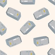 Home appliances theme refrigerator cartoon seamless pattern background N6