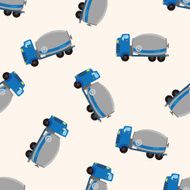 transportation truck cartoon seamless pattern background N10