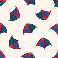 climbing equipment cartoon seamless pattern background N12