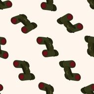 climbing equipment cartoon seamless pattern background N16