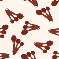 kitchenware spoon cartoon seamless pattern background N5