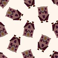Building house cartoon seamless pattern background N12