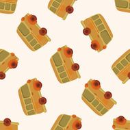 transportation car cartoon seamless pattern background N31