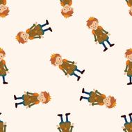 Royal theme prince cartoon seamless pattern background N15