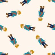 Royal theme prince cartoon seamless pattern background N16