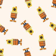 robot cartoon seamless pattern background N46