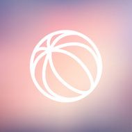 Beach ball thin line icon