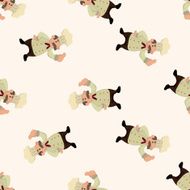 chef cartoon seamless pattern background N46