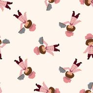 chef cartoon seamless pattern background N51