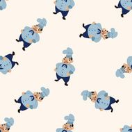 chef cartoon seamless pattern background N53