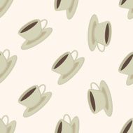 coffee cartoon seamless pattern background N10