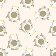 robot cartoon seamless pattern background N54