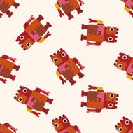 robot cartoon seamless pattern background N56