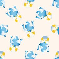 robot cartoon seamless pattern background N57