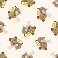robot cartoon seamless pattern background N59