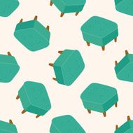 chair cartoon seamless pattern background N16