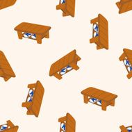 table cartoon seamless pattern background N6