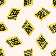calculator cartoon seamless pattern background N3