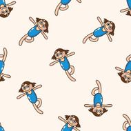 yoga cartoon seamless pattern background N8