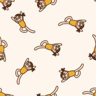 yoga cartoon seamless pattern background N9
