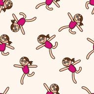 yoga cartoon seamless pattern background N10