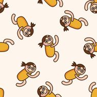 yoga cartoon seamless pattern background N13