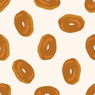 bread cartoon seamless pattern background N32