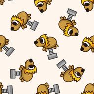 Amusement park facilities cartoon seamless pattern background N105