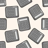 calculator cartoon seamless pattern background N4