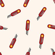 utility knife cartoon seamless pattern background N4