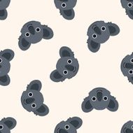 animal koala cartoon seamless pattern background