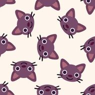 animal cat cartoon seamless pattern background N5