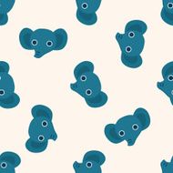 animal ephant cartoon seamless pattern background N2